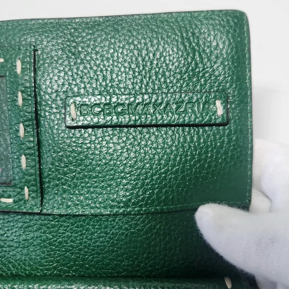 Bcbgmaxazria Large Green Leather Wallet - Picture 13 of 16